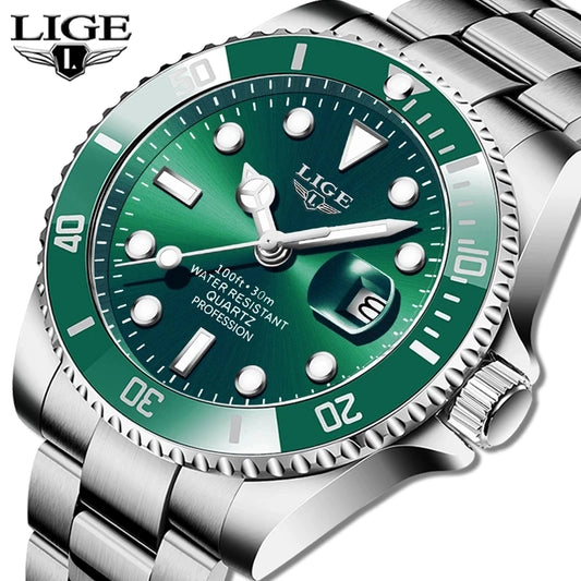 LIGE Top Brand Luxury Watch